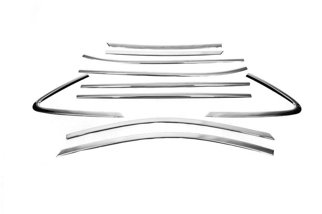 Full glass bezel (10 pcs, stainless steel.) for Hyundai IX-35 2010-2015 - Reelken Auto