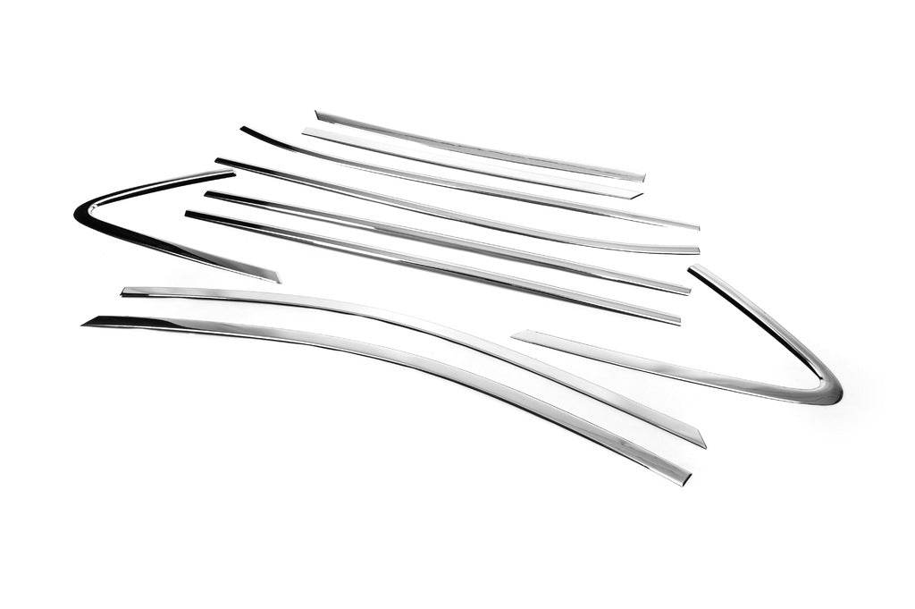 Full glass bezel (10 pcs, stainless steel.) for Hyundai IX-35 2010-2015 - Reelken Auto