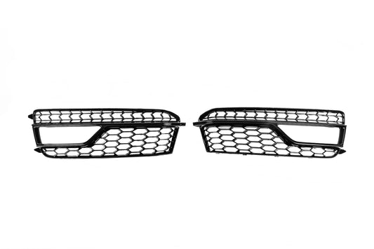 RS-Style fog light grilles (Sport, 2011-2015, 2 pcs, Black) for Audi A5 2007-2015 - image 2
