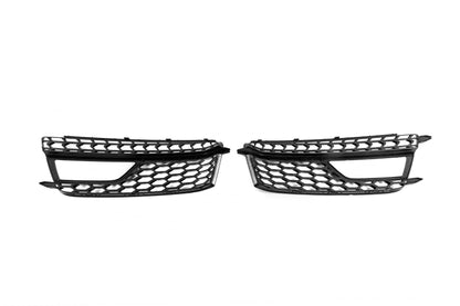 Fog Light Grilles RS-Style (Sport, 2011-2015, 2 pcs, Black) for Audi A5 2007-2015 - image 4
