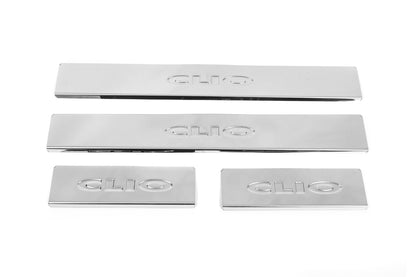 Carmos Door Sill Protectors (4 pcs, Stainless Steel) for Renault Clio IV 2012-2019 - image 4
