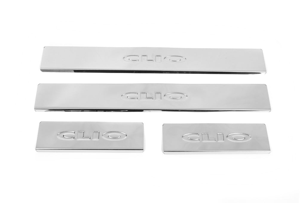 Carmos Door Sill Protectors (4 pcs, Stainless Steel) for Renault Clio IV 2012-2019 - image 4
