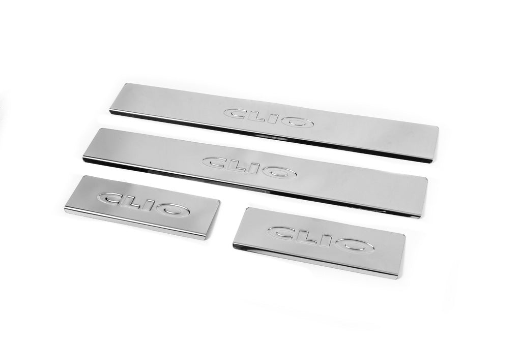 Carmos Door Sill Protectors (4 pcs, Stainless Steel) for Renault Clio IV 2012-2019 - image 3