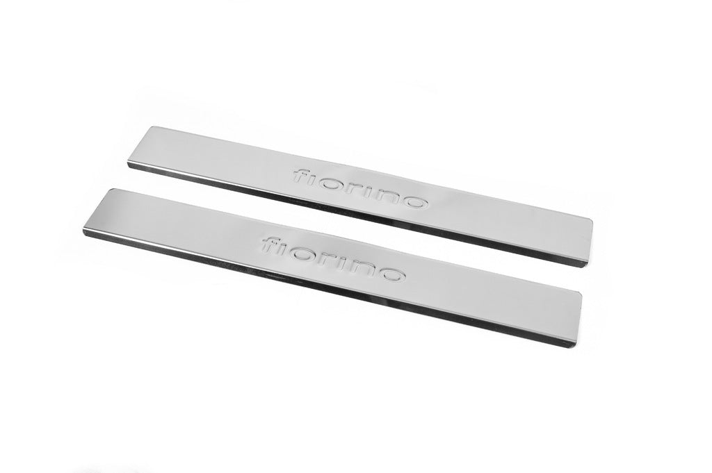Stainless Steel Door Sill Protectors Carmos V2 (2 pcs) for Fiat Fiorino/Qubo 2008-2024 - image 2