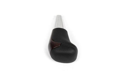 Gear knob (Black leather + dark wood) for Toyota Land Cruiser Prado 150 - Reelken Auto