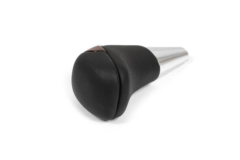Gear knob (Black leather + dark wood) for Toyota Land Cruiser Prado 150 - Reelken Auto