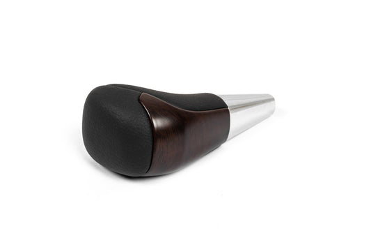 Gear Shift Knob (Black Leather + Dark Wood) for Toyota Land Cruiser 200 2007-2021 - image 1