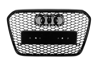 RS-style front grille (2011-2014, black) for Audi A6 C7 2011-2017 - image 5