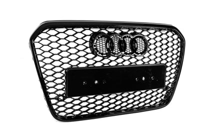 RS-style front grille (2011-2014, black) for Audi A6 C7 2011-2017 - image 7