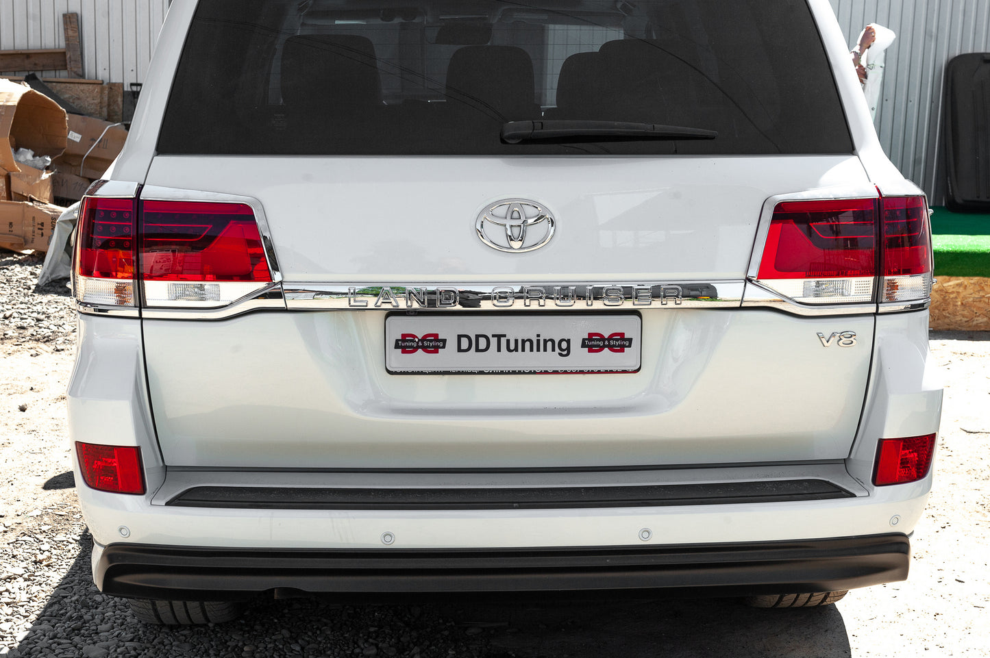 Chrome Tail Light Covers (2015+, 4pcs, Plastic) for Toyota Land Cruiser 200 2007-2021 - image 2