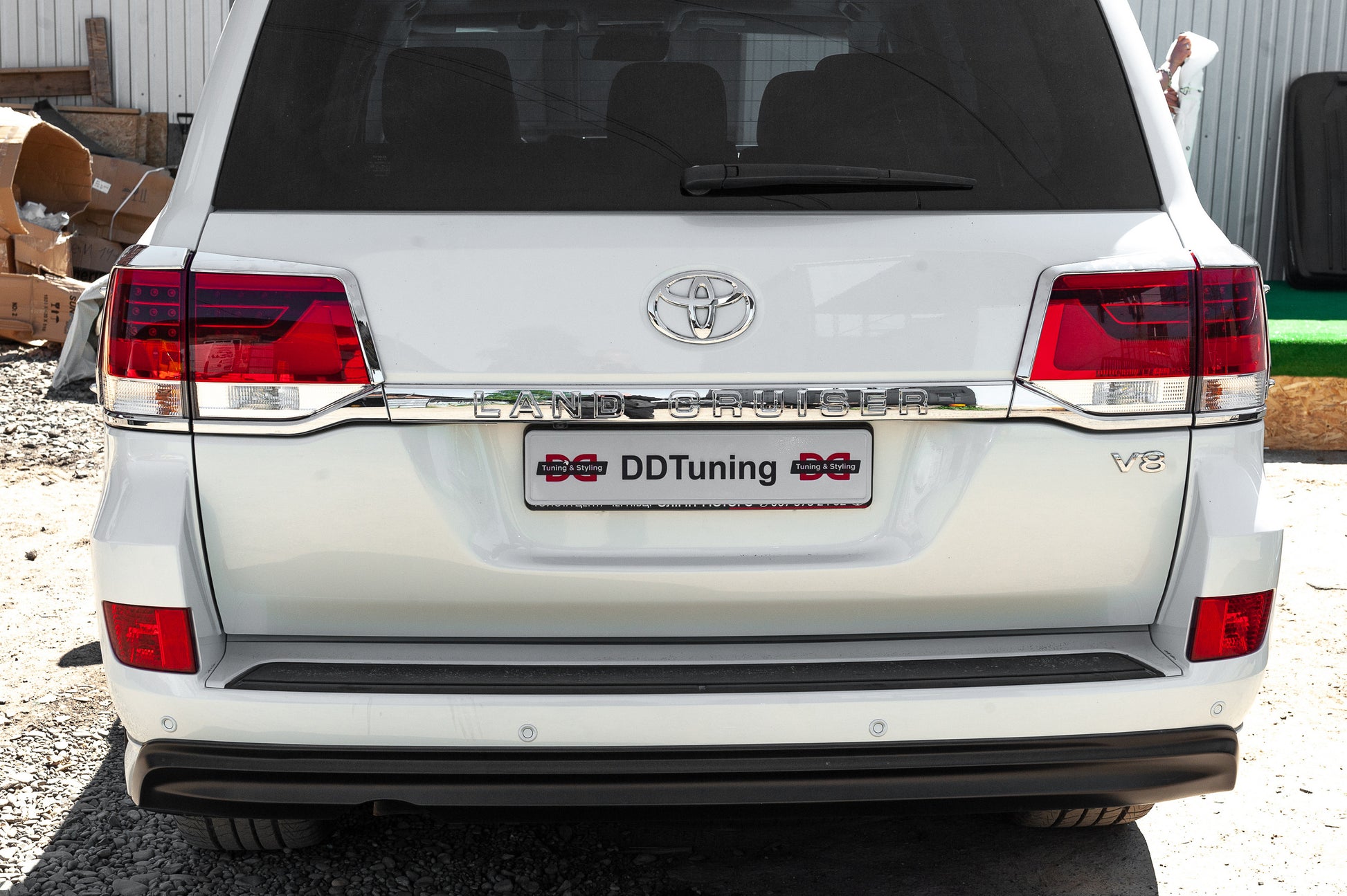 Chrome Tail Light Covers (2015+, 4pcs, Plastic) for Toyota Land Cruiser 200 2007-2021 - image 2