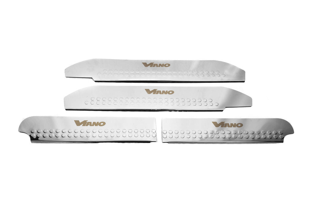 Interior door sill protectors Carmos V1 stainless steel for Mercedes Viano 2004-2014 - image 3