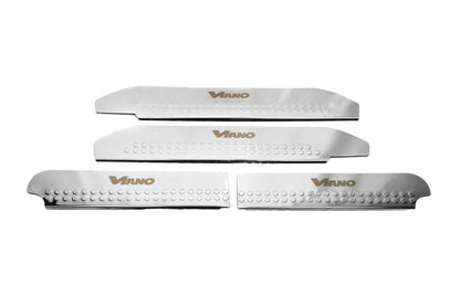 Interior door sill protectors Carmos V1 stainless steel for Mercedes Viano 2004-2014 - image 3