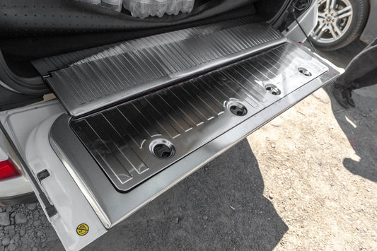 Set of inserts in the trunk (stainless steel) for Toyota Land Cruiser 200 - Reelken Auto