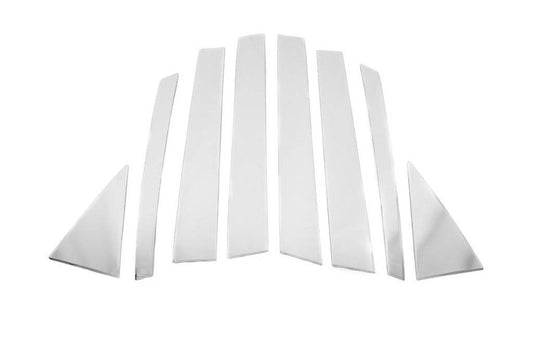Chrome on door pillar (8 pieces, stainless steel) for Kia Sorento II XM 2009-2014 - Reelken Auto