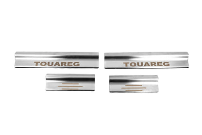 Carmos Stainless Steel Door Sill Protectors (4 pcs) for Volkswagen Touareg 2002-2010 - image 2