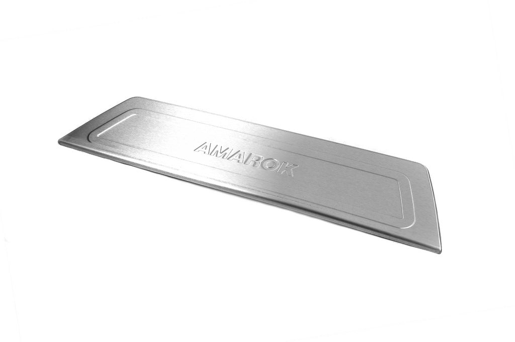 Rear bumper protector OmsaLine (gloss, stainless steel) for Volkswagen Amarok 2010-2022 - image 2