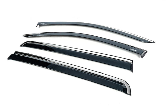 Window deflectors with chrome trim (4 pcs, Niken) for Renault Lodgy 2013-2022 - image 2