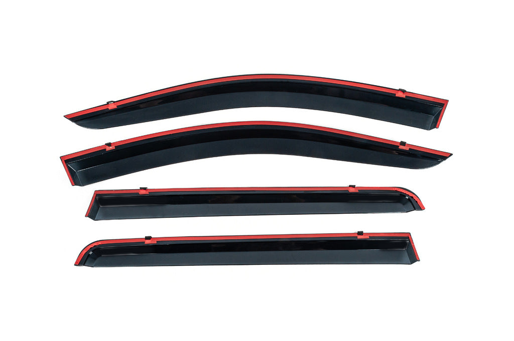 Window deflectors with chrome trim (4 pcs, Niken) for Dacia Lodgy 2012-2022 - image 7