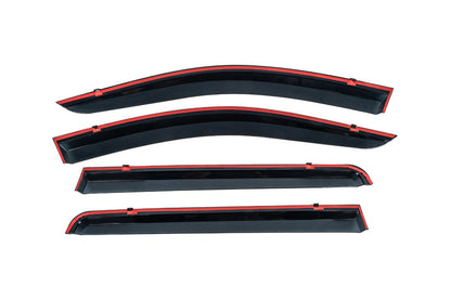 Window deflectors with chrome trim (4 pcs, Niken) for Renault Lodgy 2013-2022 - image 3