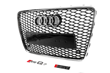 Front Grille RSQ-Style (black with chrome) for Audi Q7 2005-2015 - image 2