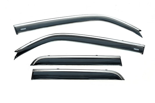 Window deflectors with chrome trim (4 pcs, Niken) for Toyota 4Runner 2009-2024 - image 2