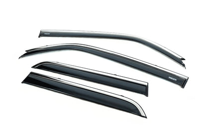 Window deflectors with chrome trim (4 pcs, Niken) for Toyota 4Runner 2009-2024 - image 1