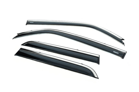 Window deflectors with chrome trim (4 pcs, Niken) for Toyota 4Runner 2009-2024 - image 1