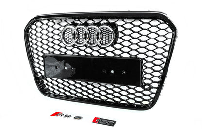 RS-style front grille (2011-2014, black) for Audi A6 C7 2011-2017 - image 3
