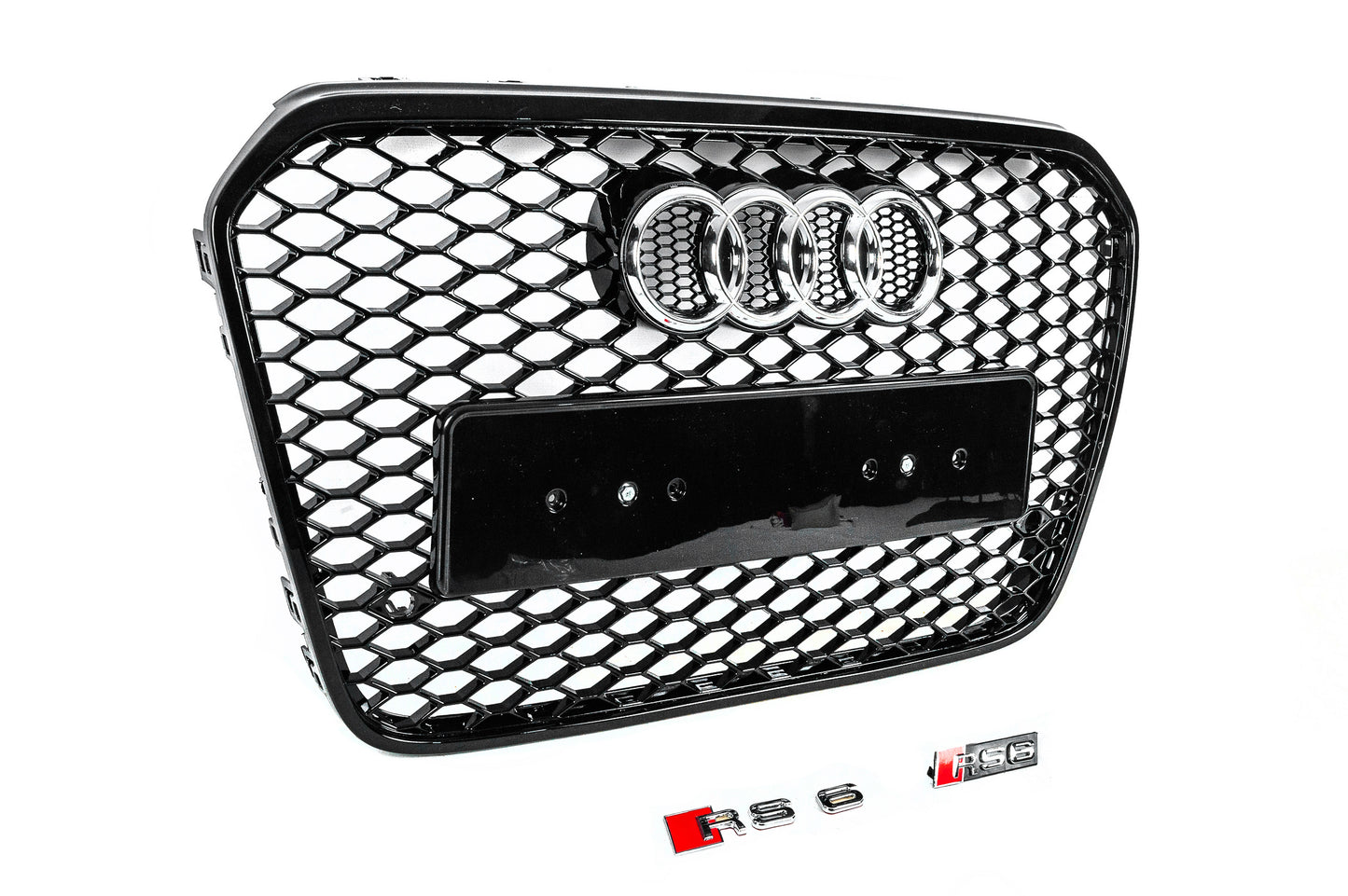 RS-style front grille (2011-2014, black) for Audi A6 C7 2011-2017 - image 2