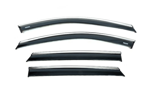 Window deflectors with chrome trim (4 pcs, Niken) for MG HS 2018- - image 2