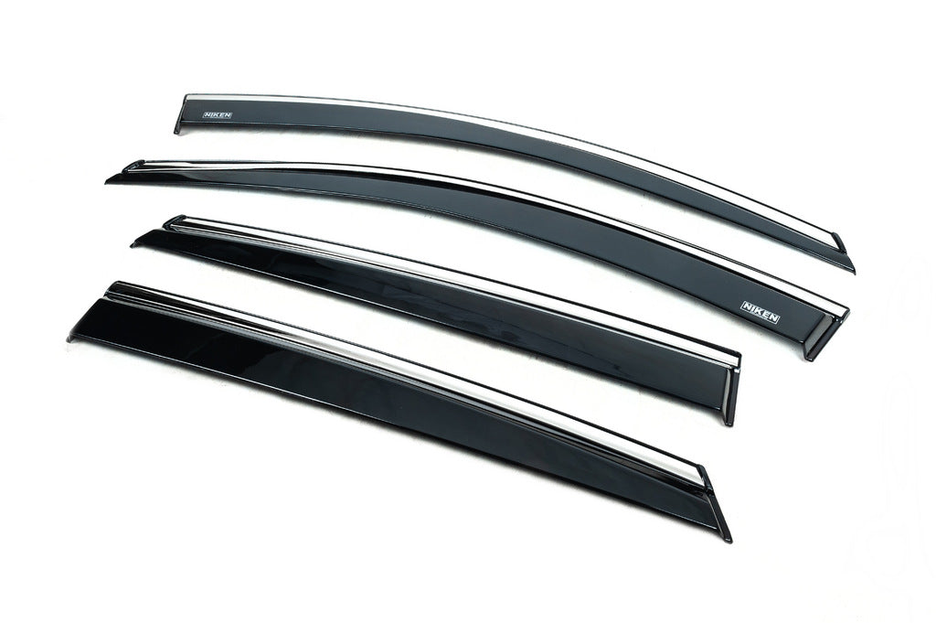 Window deflectors with chrome trim (4 pcs, Niken) for MG ZS 2017- - image 2