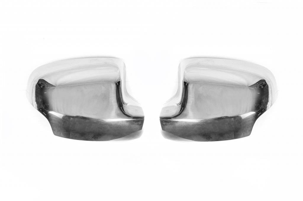 Covers for mirrors (2 pcs., Stainless steel.) for Renault Sandero 2013-2022 - Reelken Auto