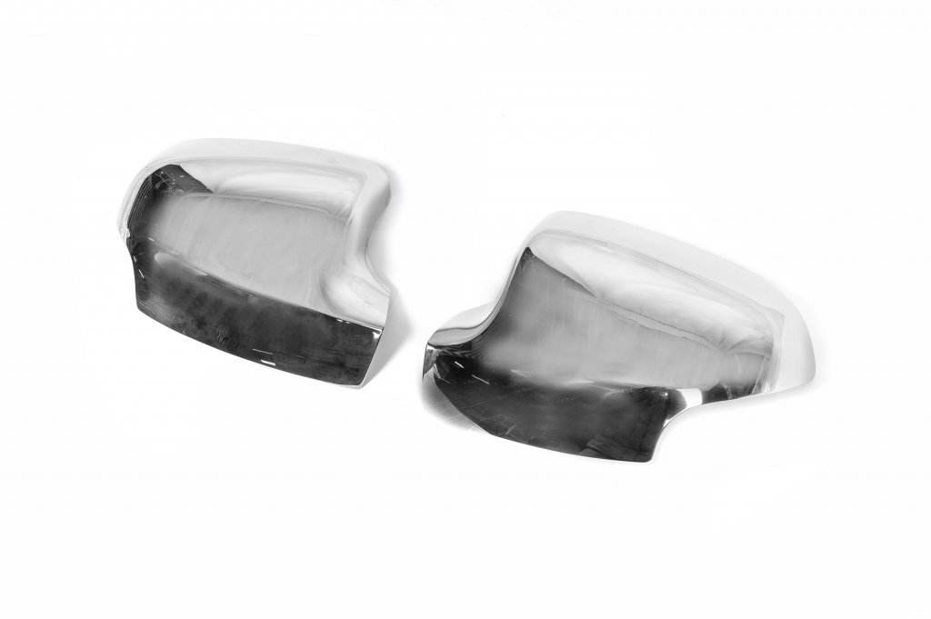 Covers for mirrors (2 pcs., Stainless steel.) for Renault Sandero 2013-2022 - Reelken Auto
