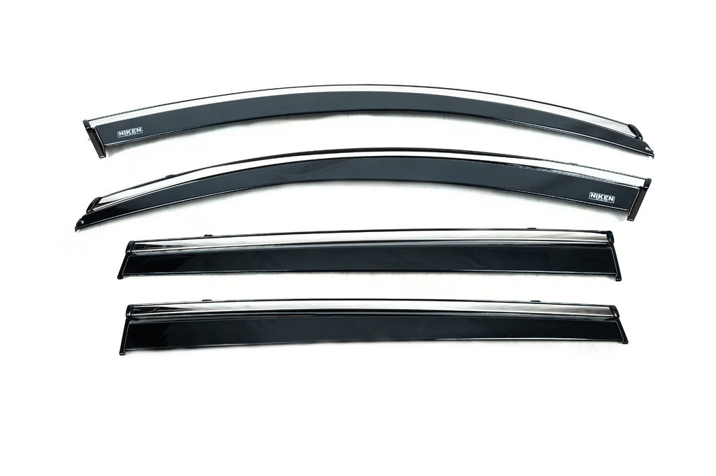 Window deflectors with chrome trim (4 pcs, Niken) for Chery Tiggo 7 2020- - image 4