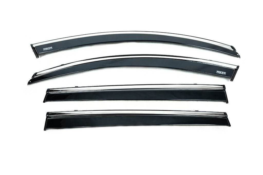Windbreakers with chrome (4 pcs, Niken) for Chery Tiggo 7 2020- - Reelken Auto