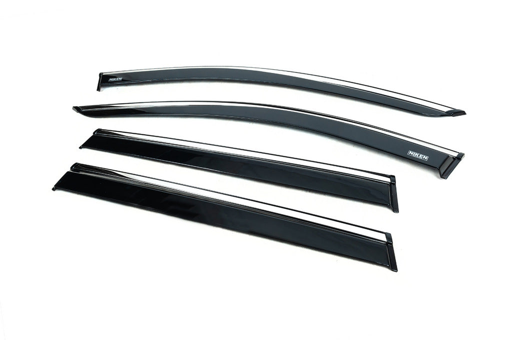 Window wind deflectors with chrome trim (6 pcs, Niken) for Toyota Rav 4 2019- - image 4