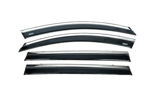 Windbreakers with chrome (4 pcs, Niken) for Chery Tiggo 8 - Reelken Auto