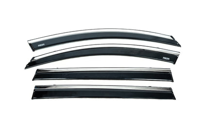 Window deflectors with chrome trim (4 pcs, Niken) for Chery Tiggo 8 2017- - image 1