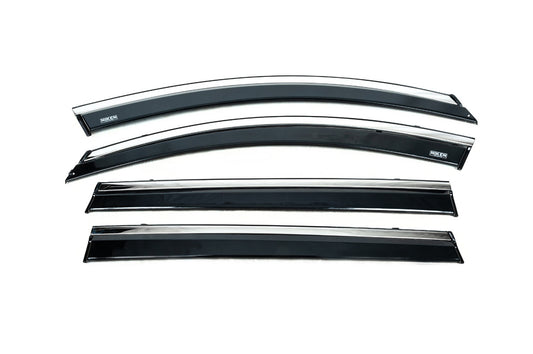 Window deflectors with chrome trim (4 pcs, Niken) for Chery Tiggo 8 2017- - image 1