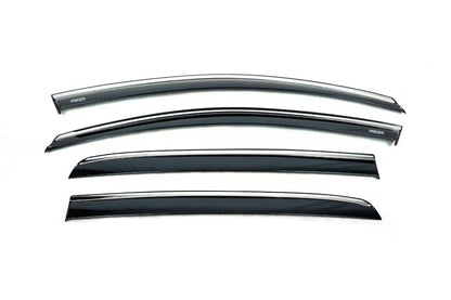 Window Deflectors with Chrome Trim Niken (HB, 4 pcs) for Volkswagen Golf 6 2008-2014 - image 3