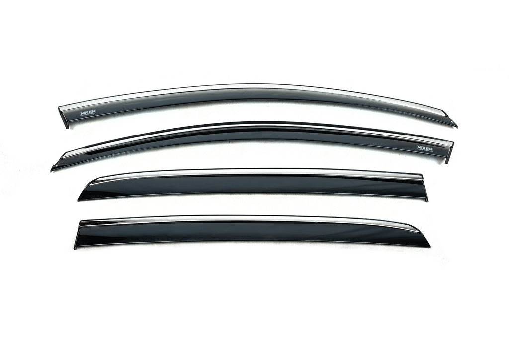 Niken chrome wind deflectors (HB, 4 pcs) for Volkswagen Golf 6 - Reelken Auto