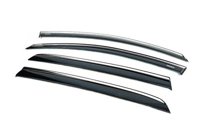 Window Deflectors with Chrome Trim Niken (HB, 4 pcs) for Volkswagen Golf 6 2008-2014 - image 4
