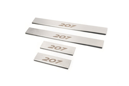 Carmos Door Sill Protectors (4 pcs, Stainless Steel) for Peugeot 207 2006-2014 - image 6