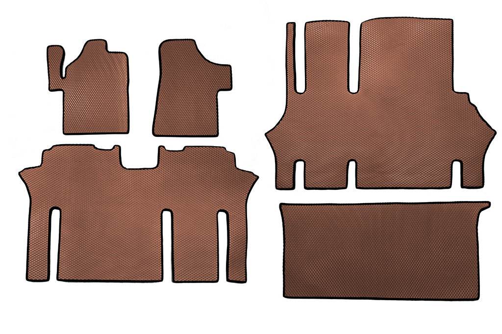 EVA V2 mats (Pick-up only, full interior, brown) for Mercedes Vito W639 2004-2014 - Reelken Auto
