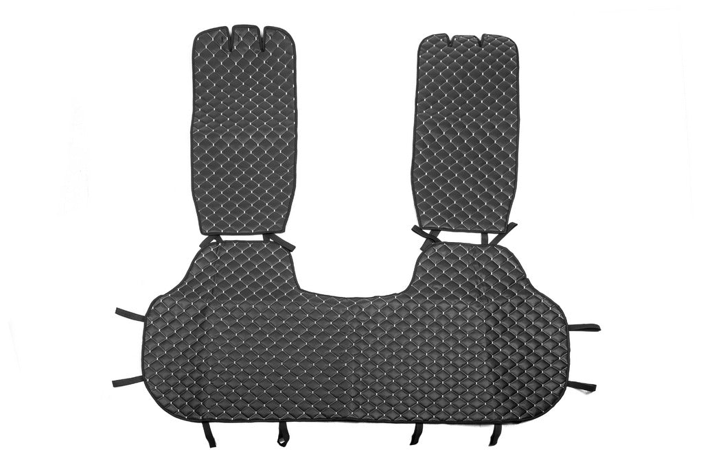 Rear Seat Covers ECO (Set, Black with Grey Stitching) - image 4
