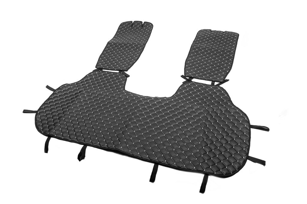 Rear Seat Covers ECO (Set, Black with Grey Stitching) - image 3
