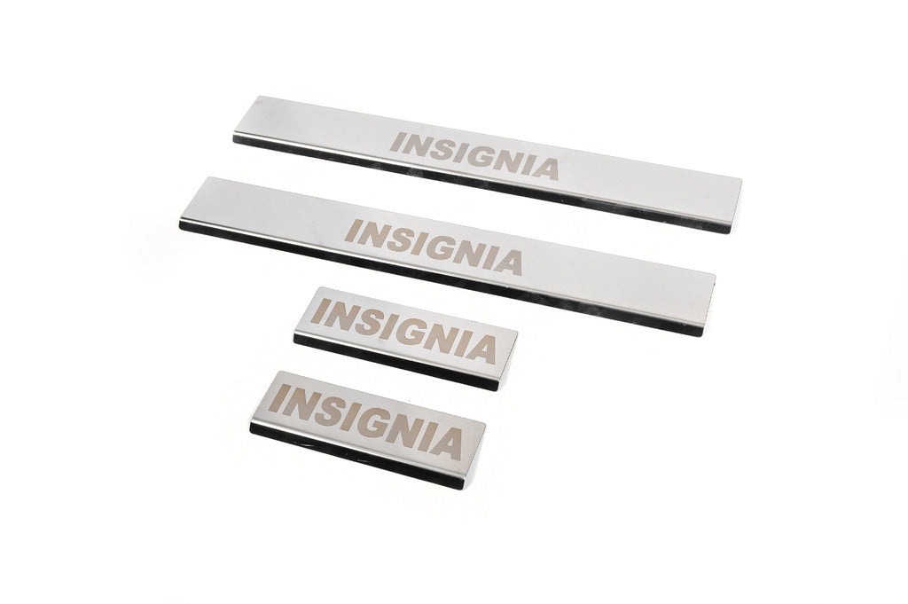 Carmos Door Sill Protectors (4 pcs, Stainless Steel) for Opel Insignia 2008-2017 - image 1