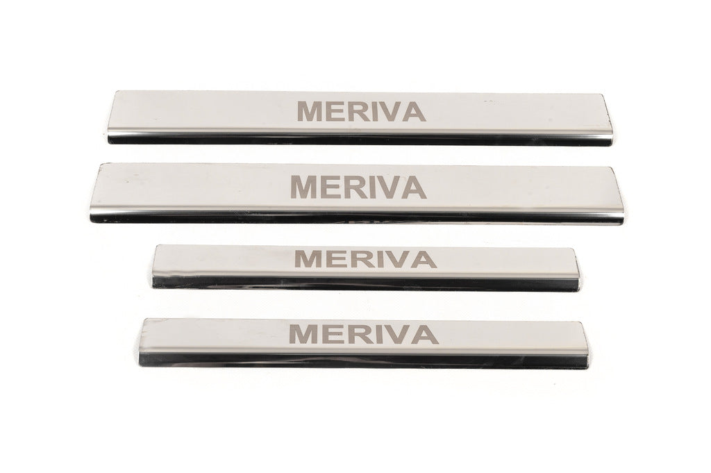 Carmos Door Sill Protectors (4 pcs, Stainless Steel) for Opel Meriva 2002-2010 - image 2