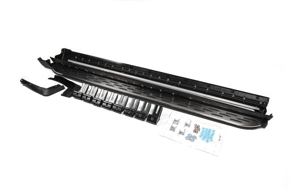 Side sills OEM (2 pieces, aluminum + plastic) for Hyundai Palisade - Reelken Auto